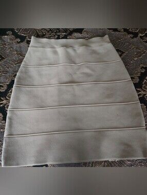 BCBGMaxazria Beige Bandage Skirt